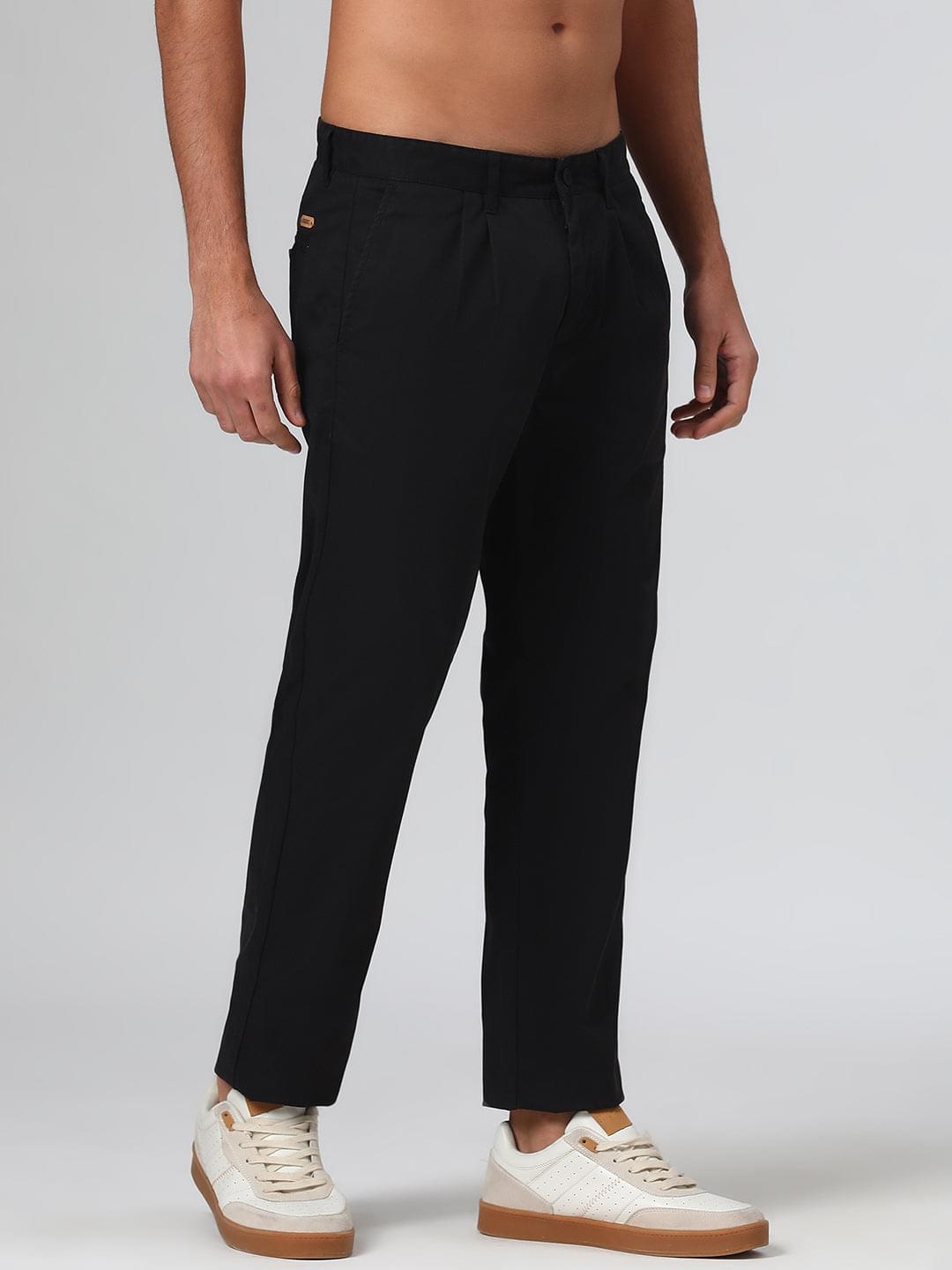 Organic Cotton Stretch Chino in Black- Comfort Fit