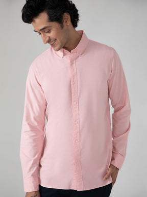 OxfordFlex™ Shirt in Salmon Pink- Slim Fit
