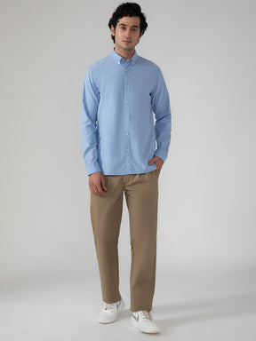 OxfordFlex™ Shirt in Sky Blue-Slim Fit