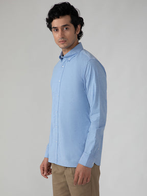 OxfordFlex™ Shirt in Sky Blue-Slim Fit