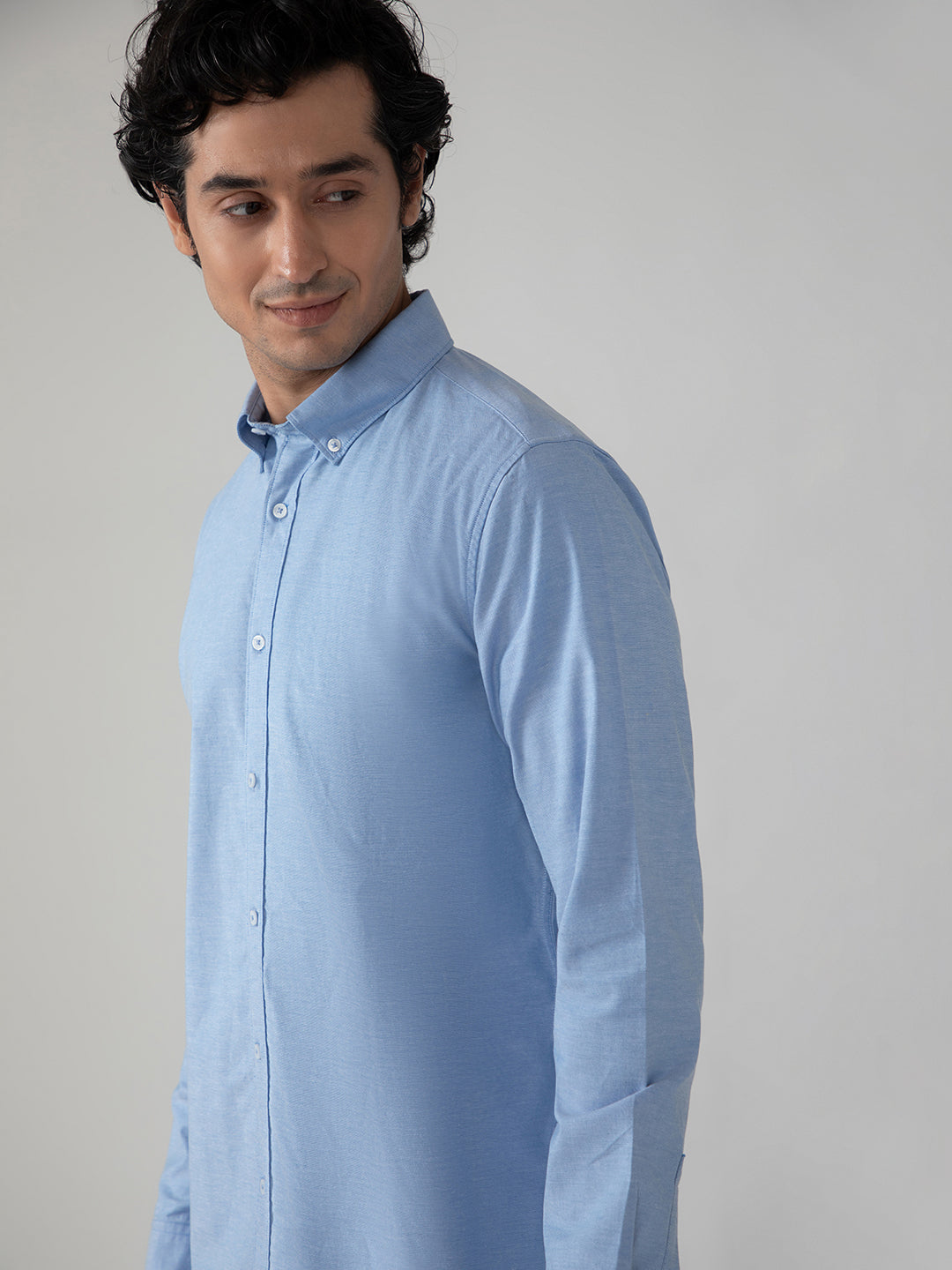 OxfordFlex™ Shirt in Sky Blue-Slim Fit