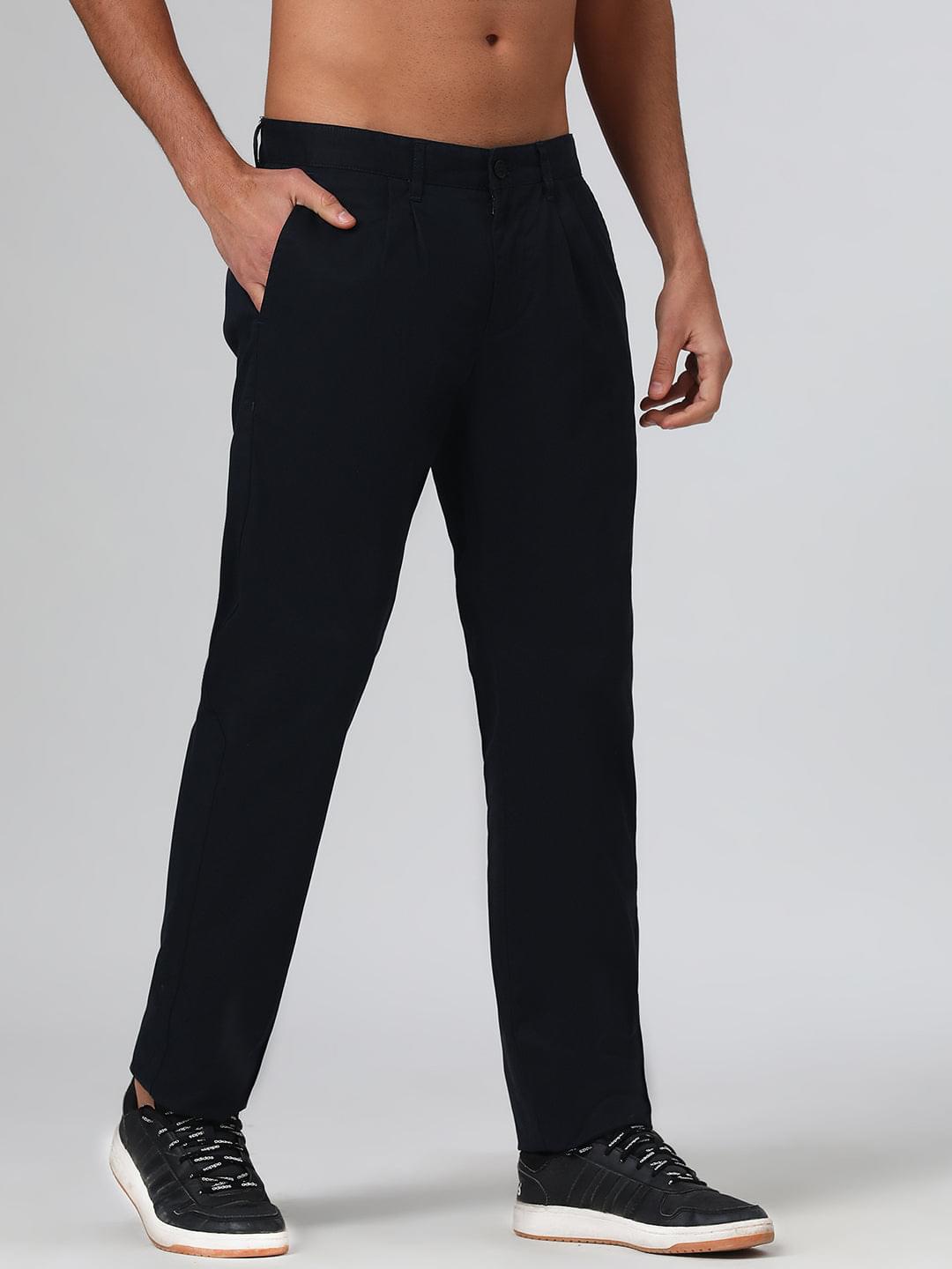 Organic Cotton Stretch Chino in Navy Blue- Comfort Fit