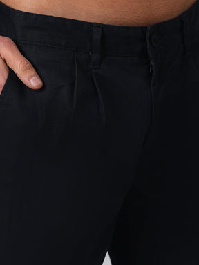 Organic Cotton Stretch Chino in Navy Blue- Comfort Fit