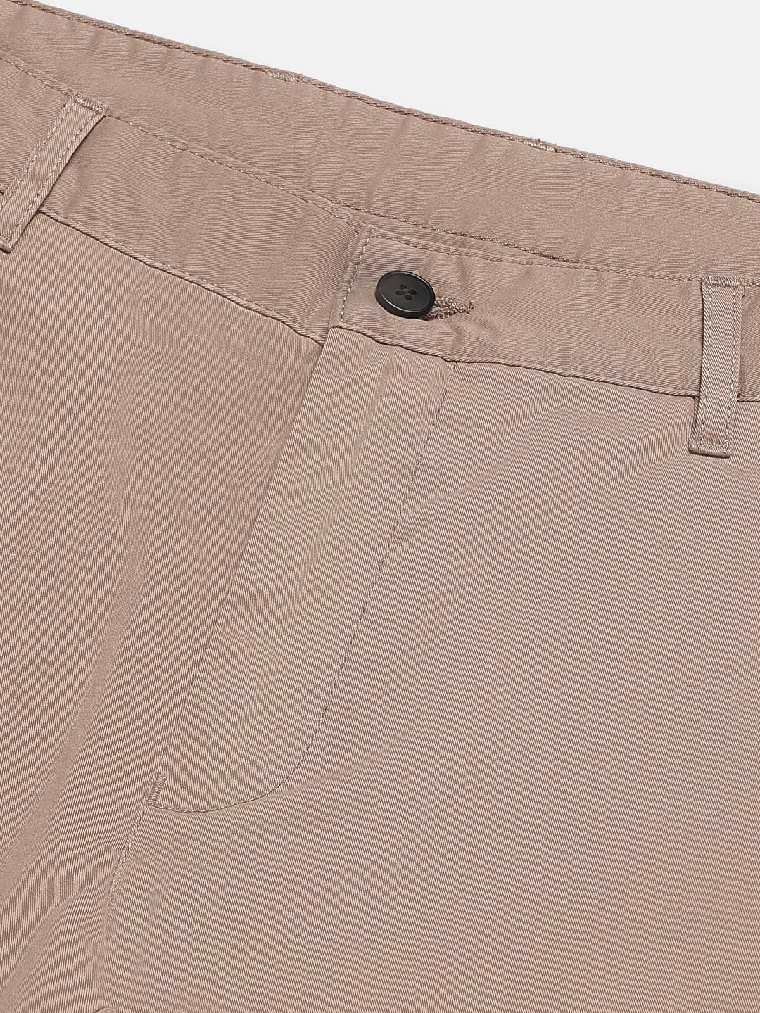 Organic Cotton Stretch Chino in Khaki- Slim Fit