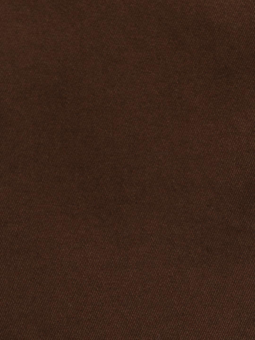 Organic Cotton Stretch Chino in Chocolate Brown- Comfort Fit