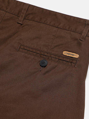 Organic Cotton Stretch Chino in Chocolate Brown- Comfort Fit