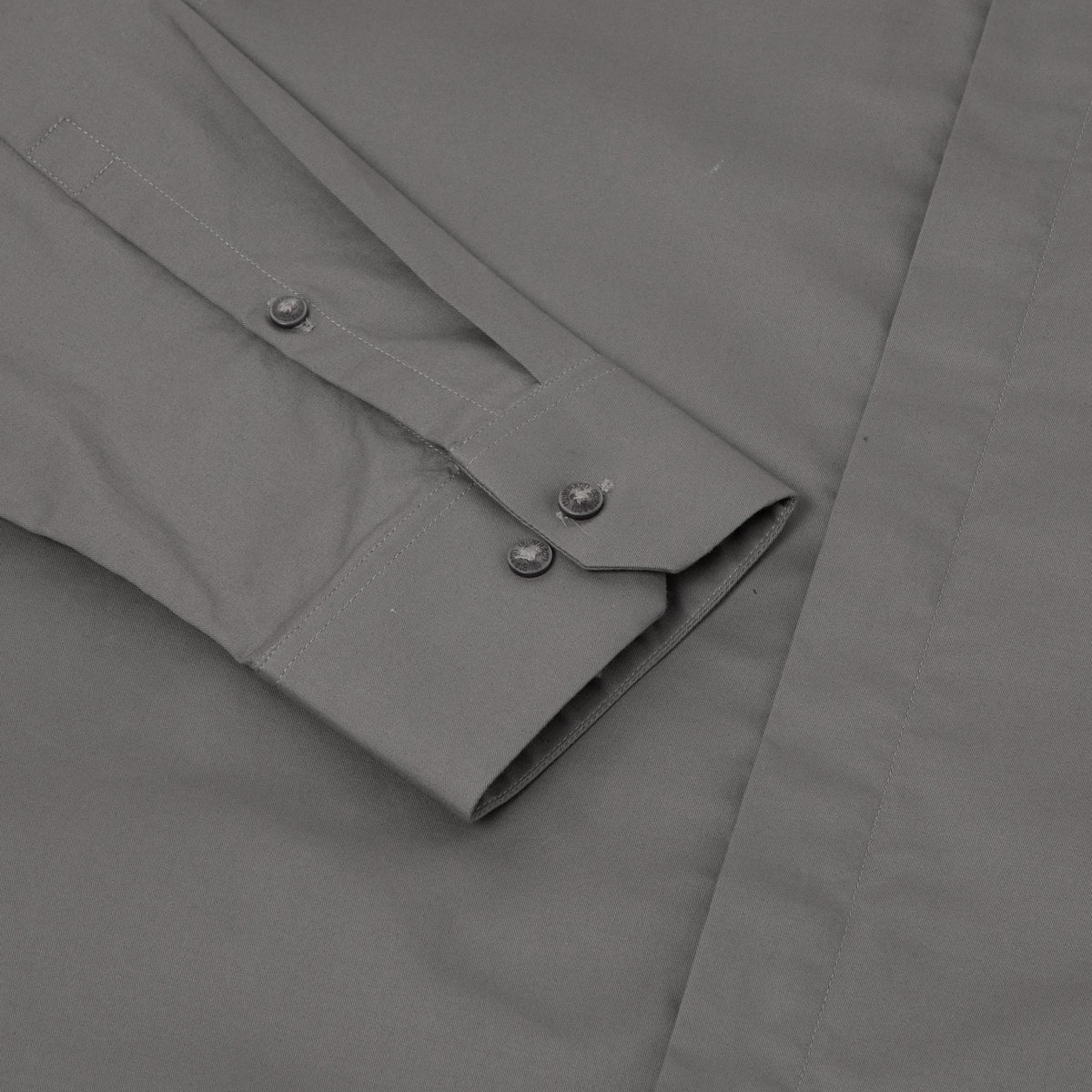 2 Way Stretch Satin Shirt in Ash Grey- Slim Fit