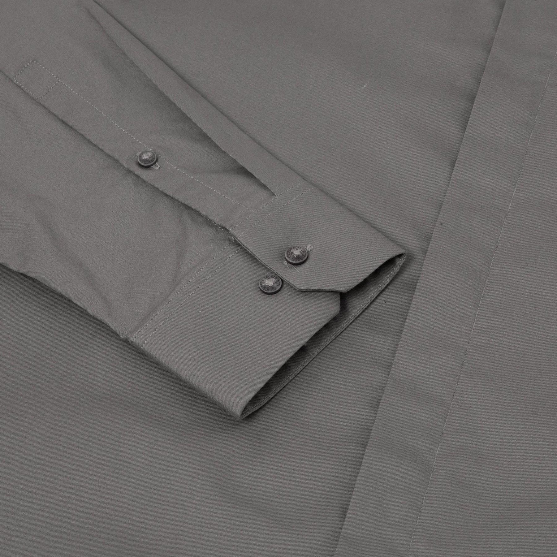 2 Way Stretch Satin Shirt in Ash Grey- Slim Fit