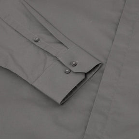 2 Way Stretch Satin Shirt in Ash Grey- Slim Fit