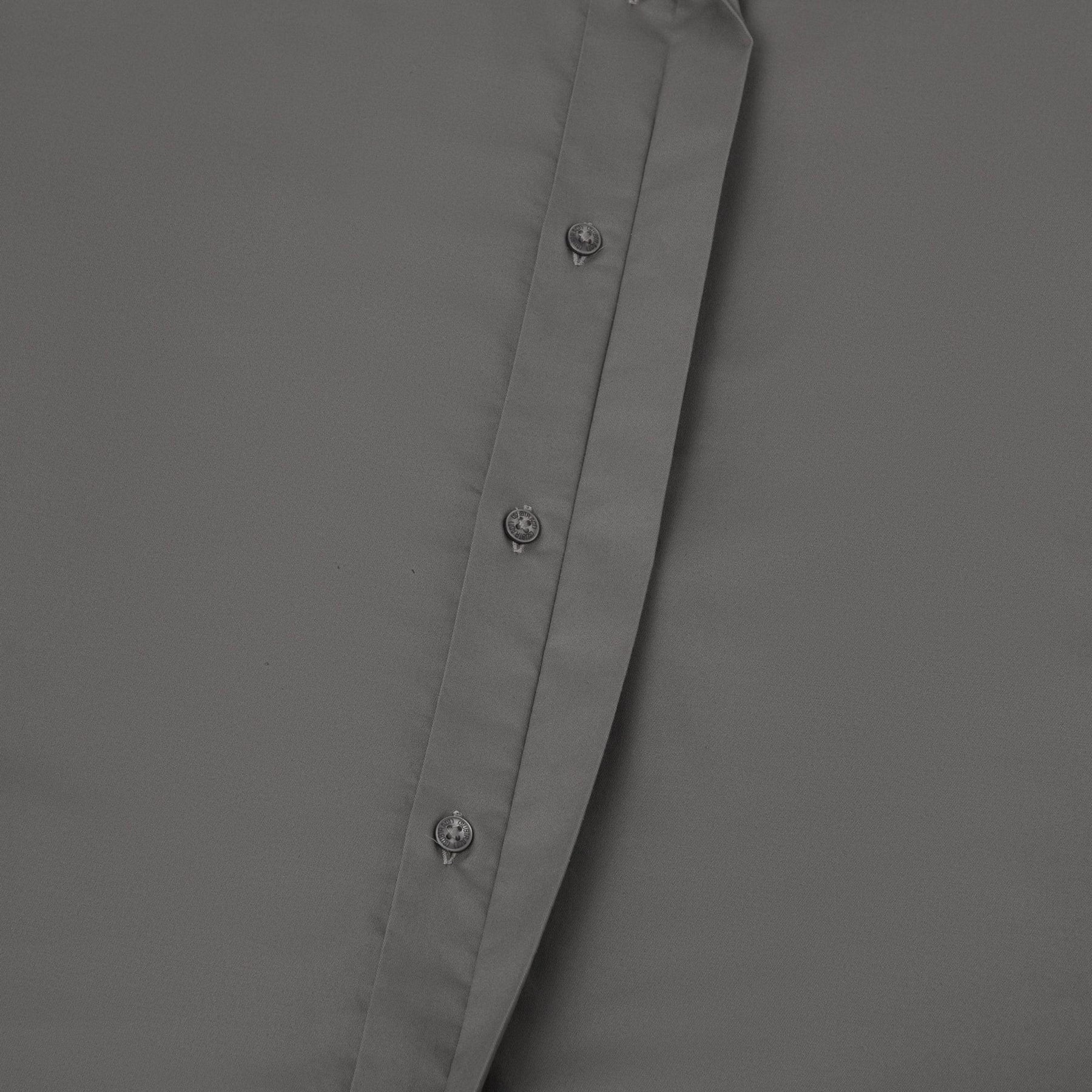 2 Way Stretch Satin Shirt in Ash Grey- Slim Fit