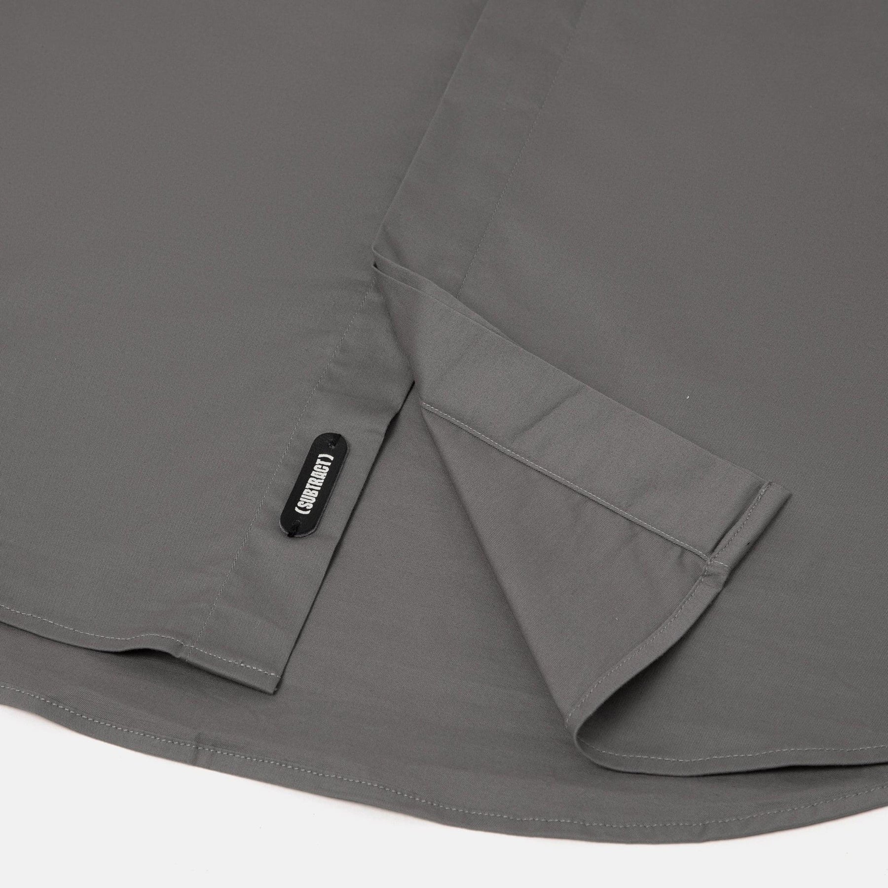 2 Way Stretch Satin Shirt in Ash Grey- Slim Fit
