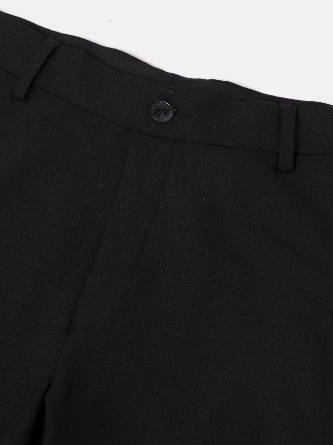 Formal 4 way Stretch Trousers in Black- Slim Fit