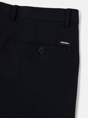 4-Way Stretch Formal Trousers in Navy Blue- Slim Fit