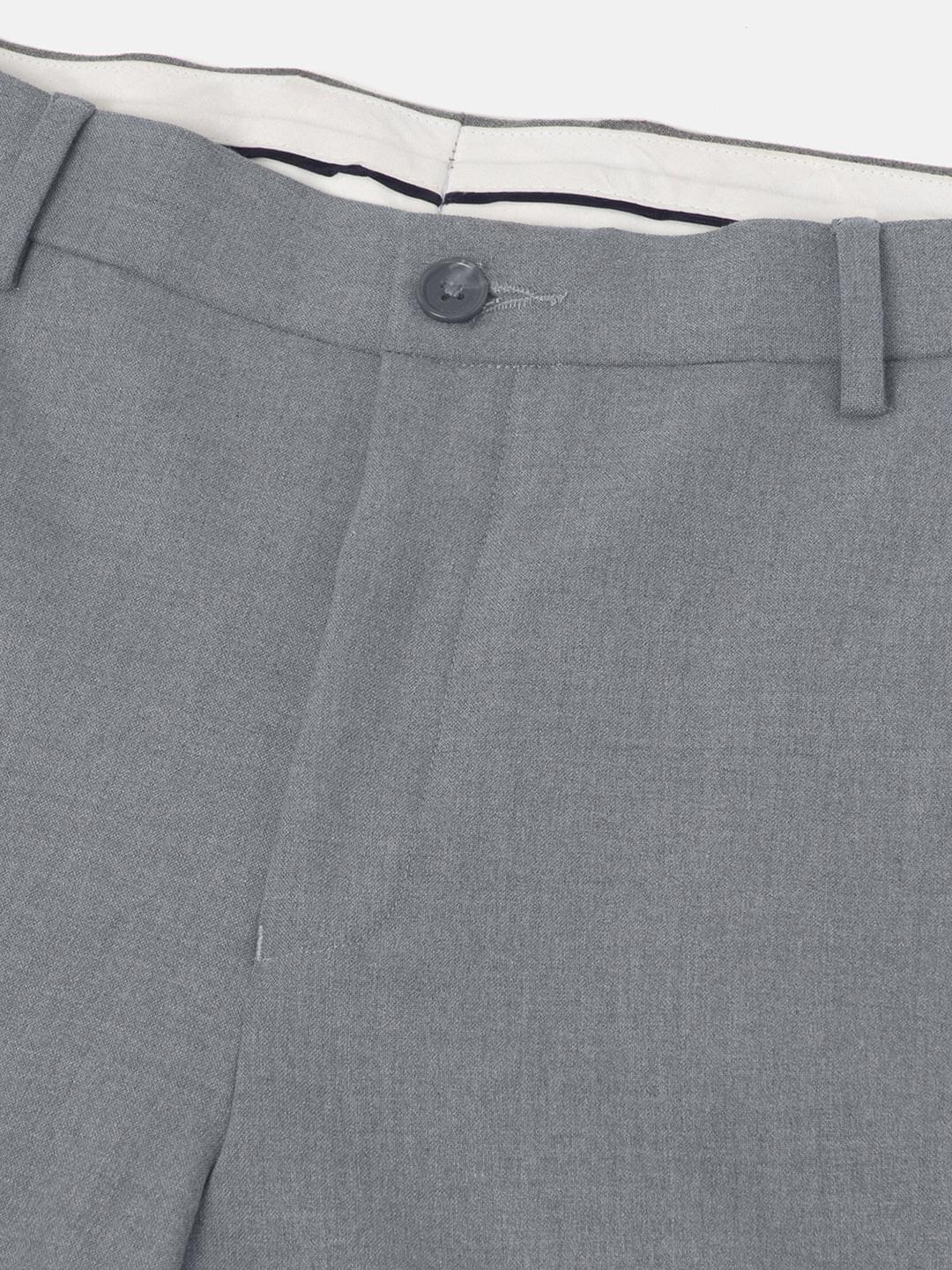 4-Way Stretch Formal Trousers in Light Grey- Slim Fit
