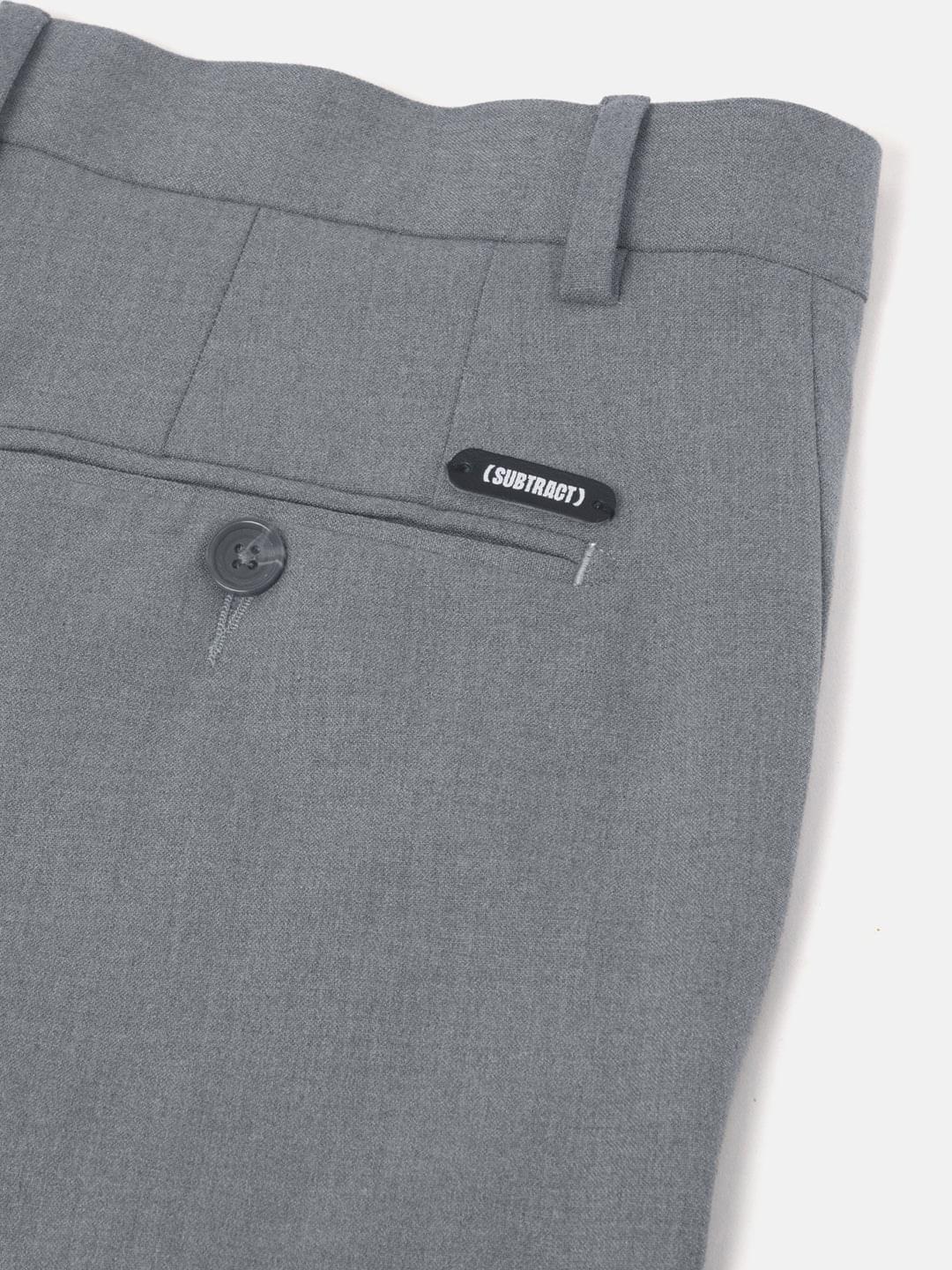 4-Way Stretch Formal Trousers in Light Grey- Slim Fit