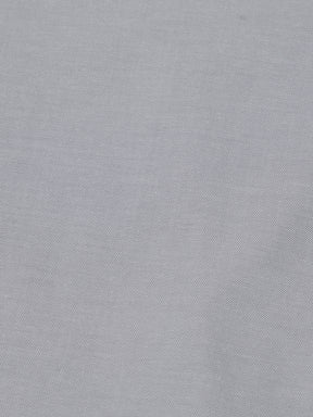 2 Way Stretch Oxford Shirt in Light Grey- Slim Fit