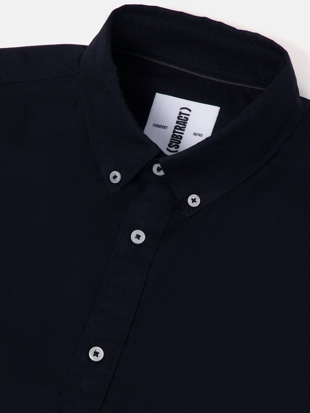 2 Way Stretch Oxford Shirt in Navy- Comfort Fit