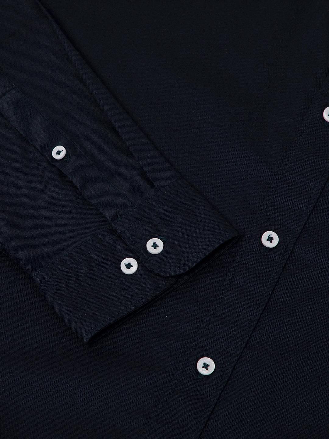 2 Way Stretch Oxford Shirt in Navy- Comfort Fit