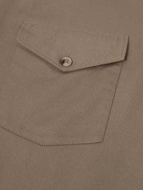Double Pocket Cargo Shirt in Khaki- Comfort Fit