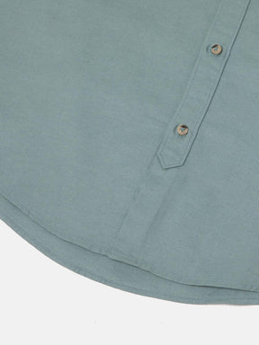 All Day Casual Cotton Linen Shirt in Sea Green- Comfort Fit