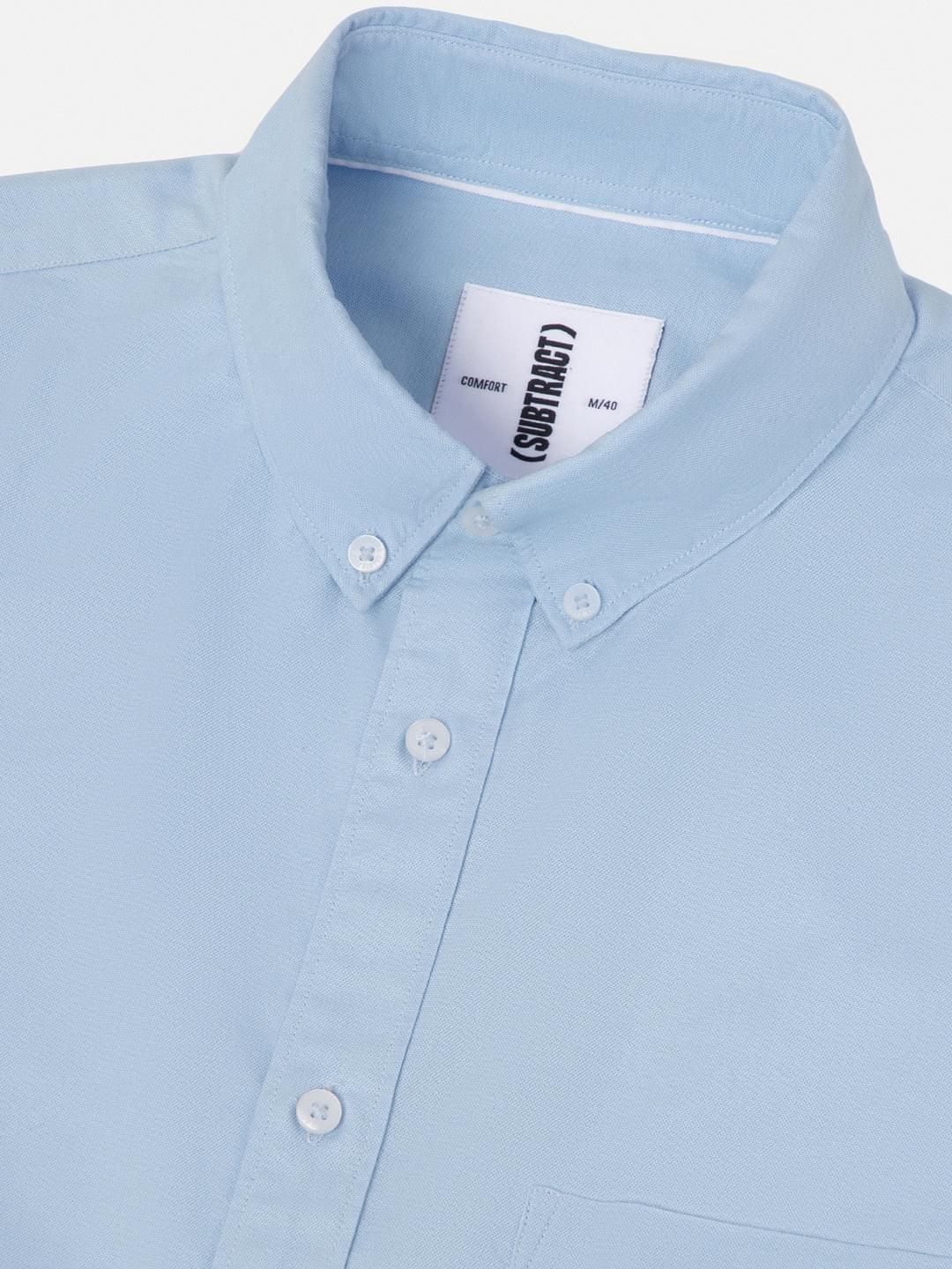 Casual Oxford Shirt in Sky Blue- Comfort Fit