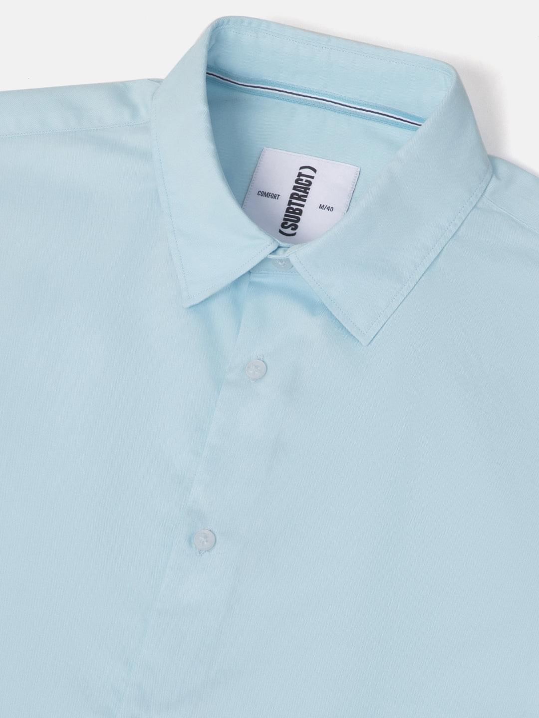 Leightweight Tencel Shirt in Sky Blue- Comfort fit