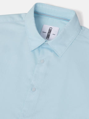 Leightweight Tencel Shirt in Sky Blue- Comfort fit