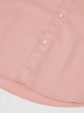 Lightweight Tencel Shirt in Salmon Pink- Slim Fit