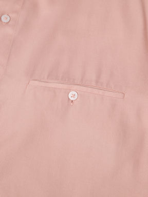 Lightweight Tencel Shirt in Salmon Pink- Slim Fit
