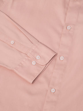Lightweight Tencel Shirt in Salmon Pink- Slim Fit