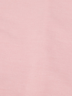 2 Way Stretch Oxford Shirt in Salmon Pink- Slim Fit