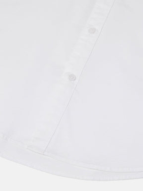 2 Way Stretch Oxford Shirt in White- Comfort Fit