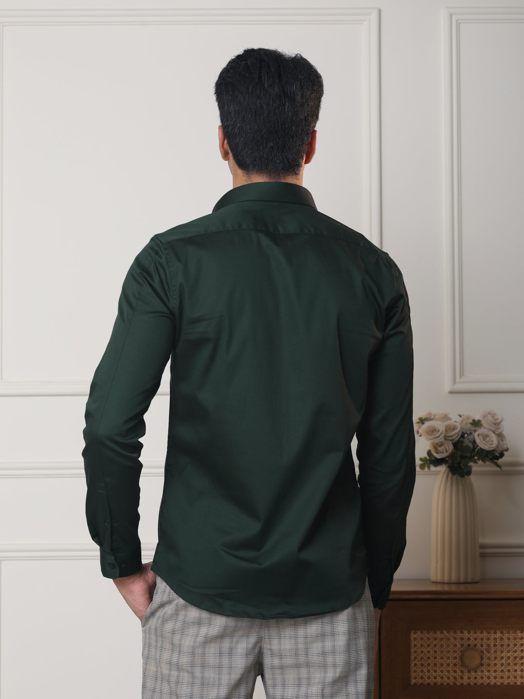 LuxeStretch™ Shirt in Bottle Green