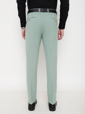 4-Way Stretch Formal Trousers in Mint Green- Slim Fit