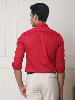 Luxestretch™ Crimson Shirt & Movelite™ Steelgrey Trousers