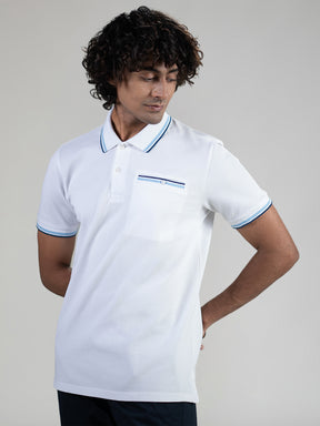 Pure Cotton Polo in Arctic White