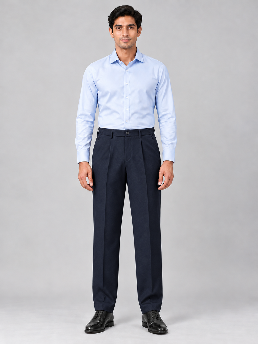 Korean Comfort Fit Pants in Navy Blue