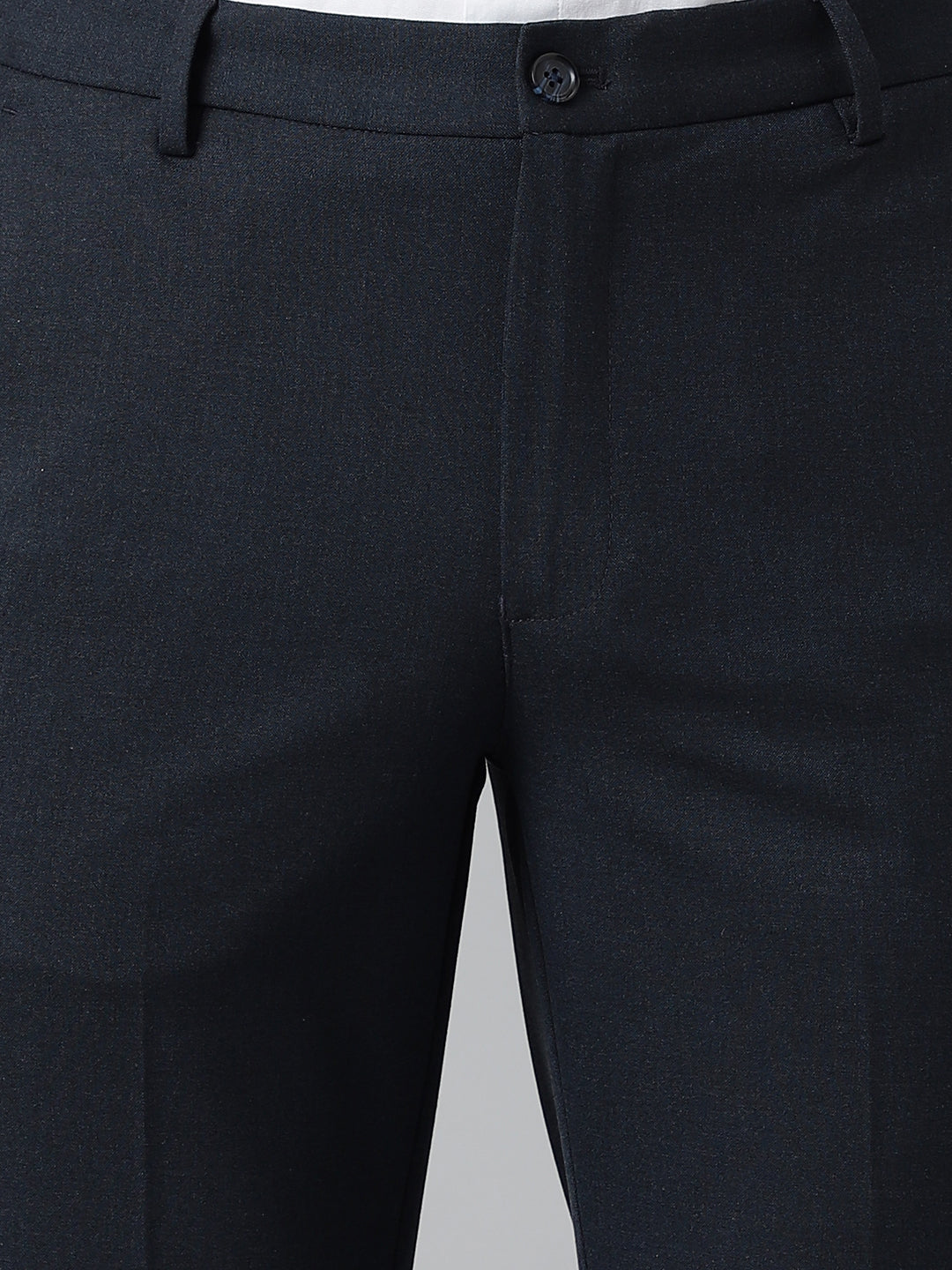 Flex Waist 4-Way Stretch Formal Trousers in Mel Blue- Slim Fit