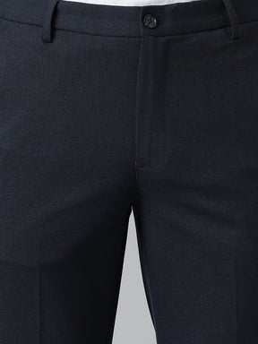 Flex Waist 4-Way Stretch Formal Trousers in Mel Blue- Slim Fit