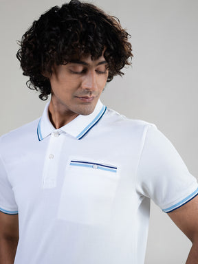 Pure Cotton Polo in Arctic White
