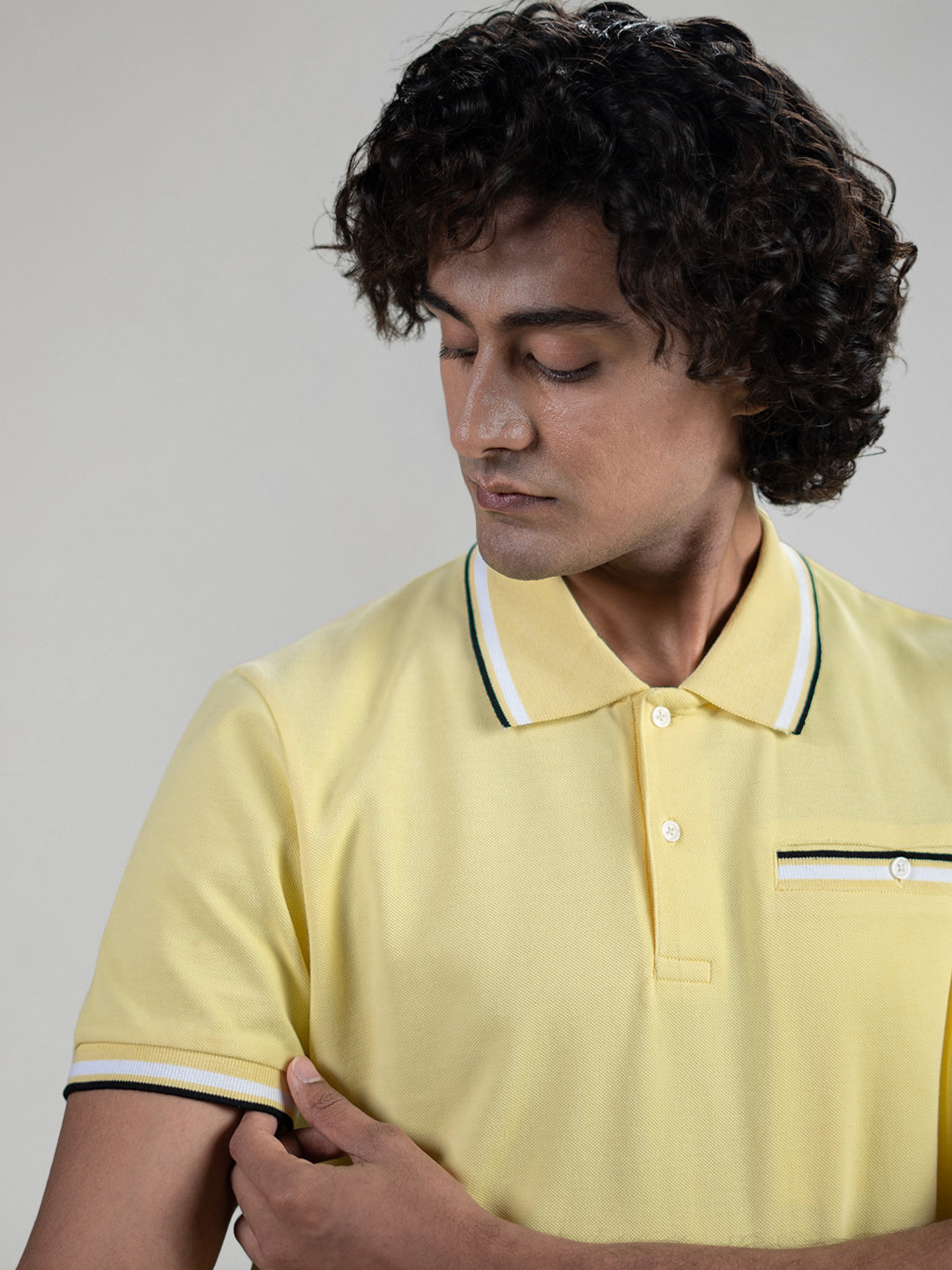 Pure Cotton Polo in Lemonade