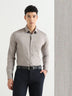 Herringbone Easy-Iron Formal Shirt in Olive Grey