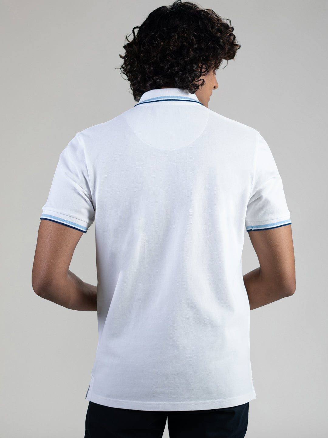 Pure Cotton Polo in Arctic White