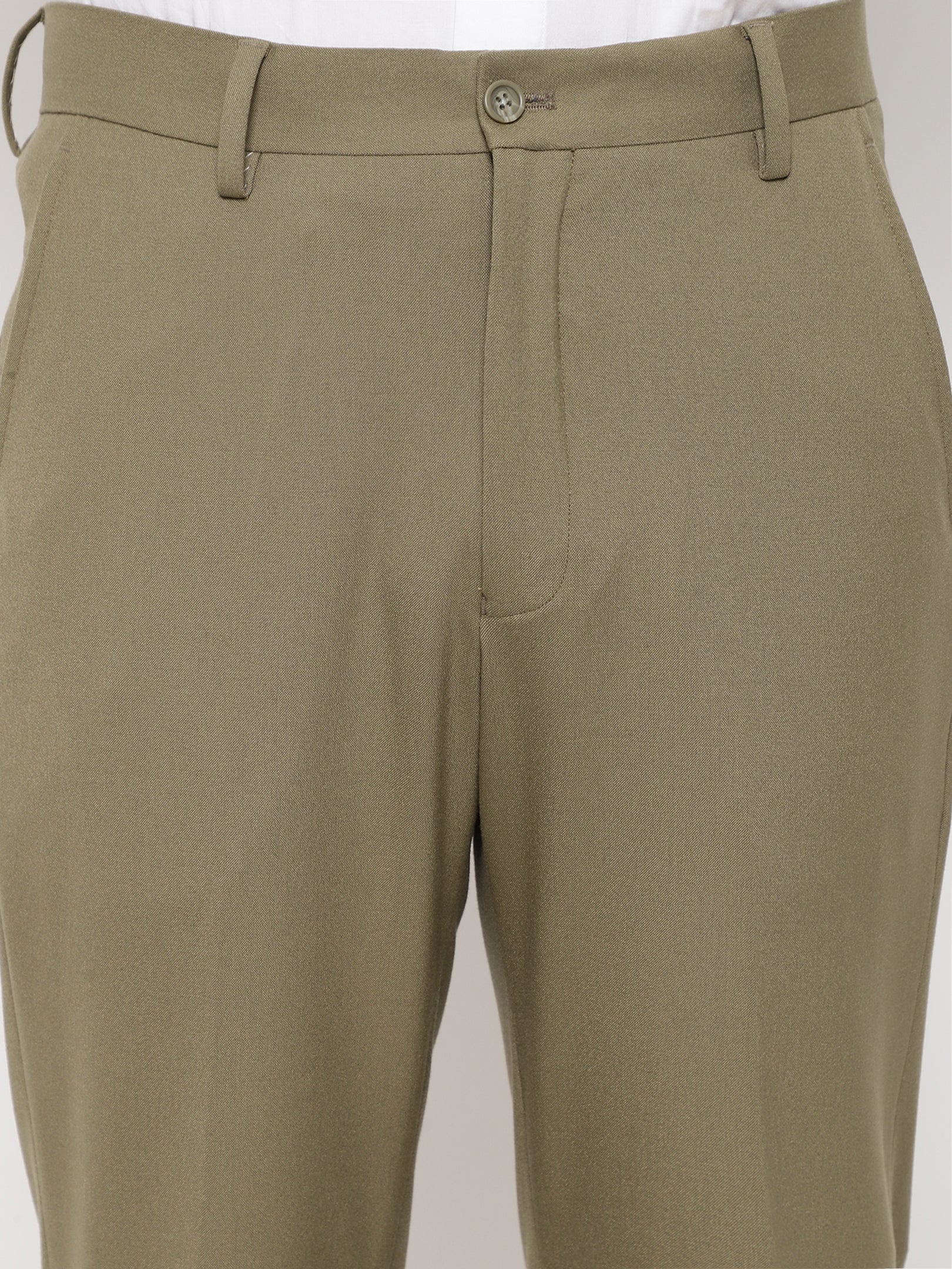 4-Way Stretch Formal Trousers in Tan Khaki- Slim Fit