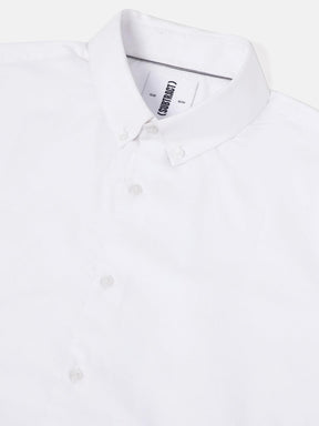 2 Way Stretch Dobby Shirt in White- Slim Fit
