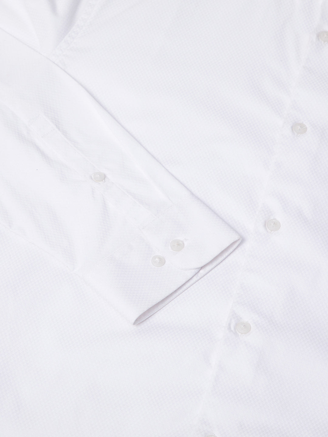 2 Way Stretch Dobby Shirt in White- Slim Fit