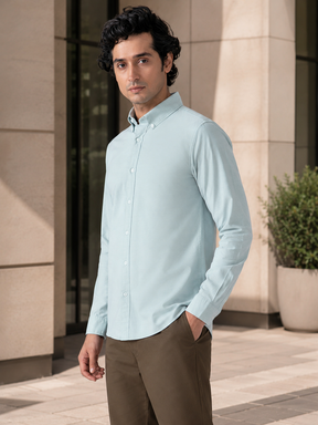 OxfordFlex™ Shirt in Mint Green- Slim Fit