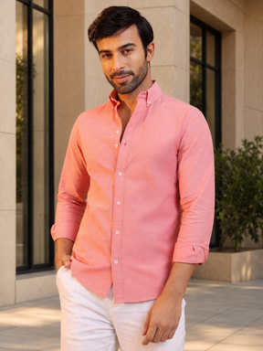 OxfordFlex™ Shirt in Light Red - Slim Fit