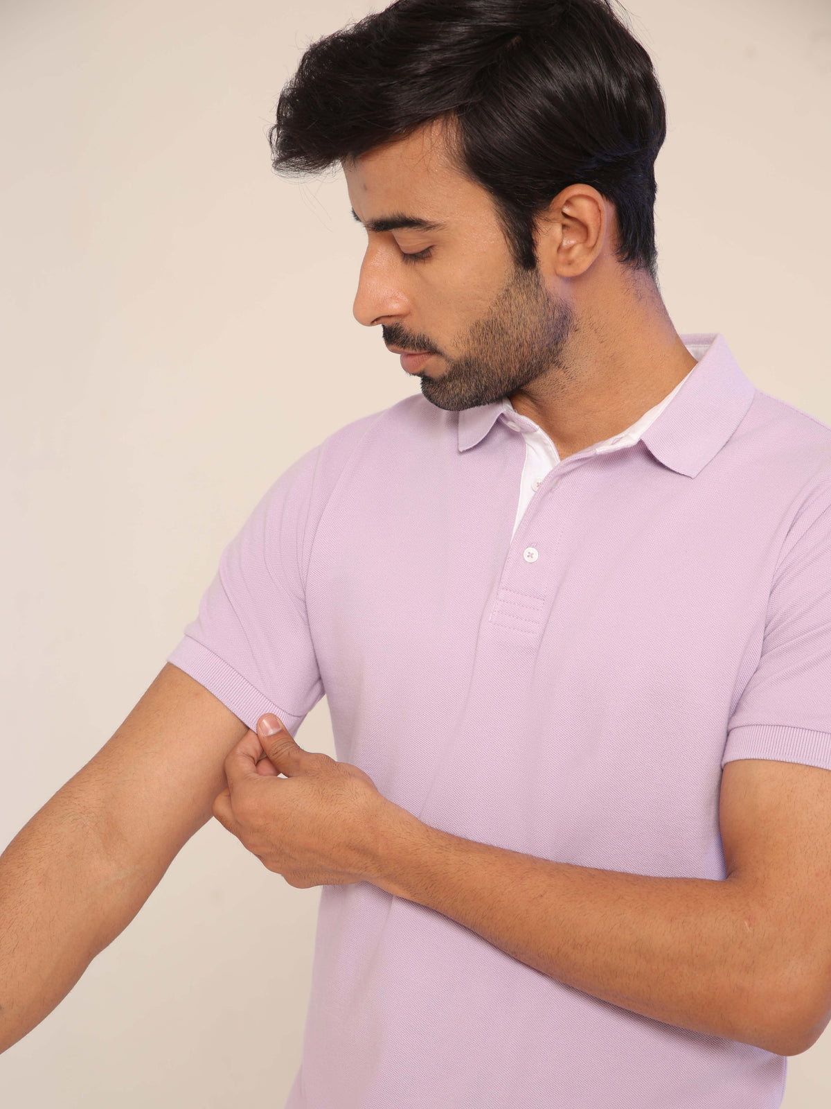 Organic Cotton Polo in Lilac