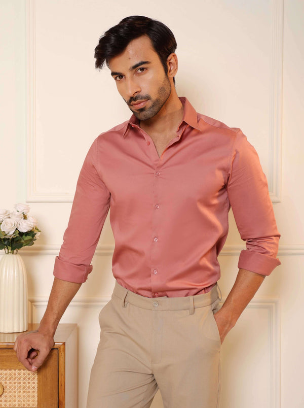 LuxeStretch™ Shirt in Rose Metal